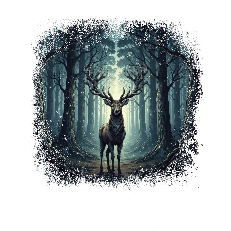 Forest Deer Scene Hunting Nature Lover