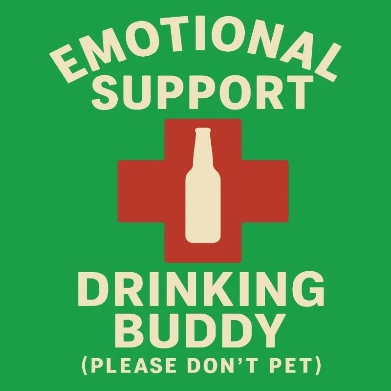 Emotional Support Drinking Buddy Statement