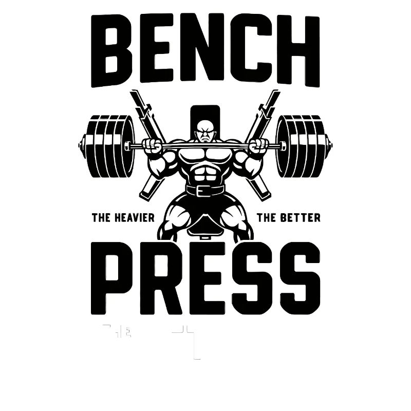 Bench Press Barbell Emblem