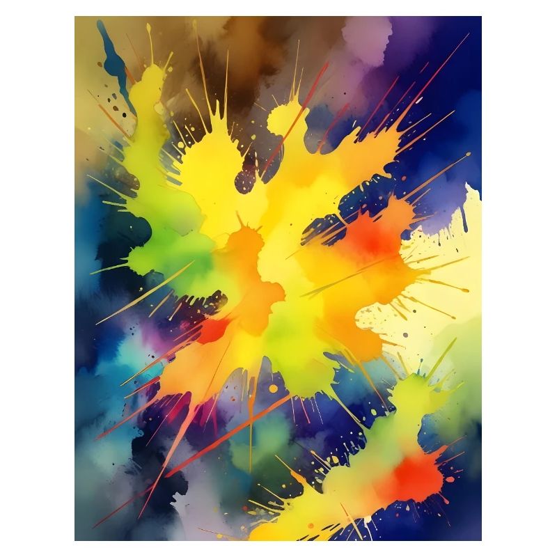 Explosion de couleur Éclaboussure abstraite