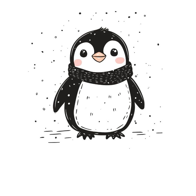 Joyeuses manchots, mignons manchots de Noël