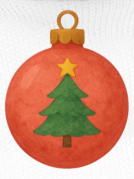 Weihnachtskugel mit Tannenbaum
