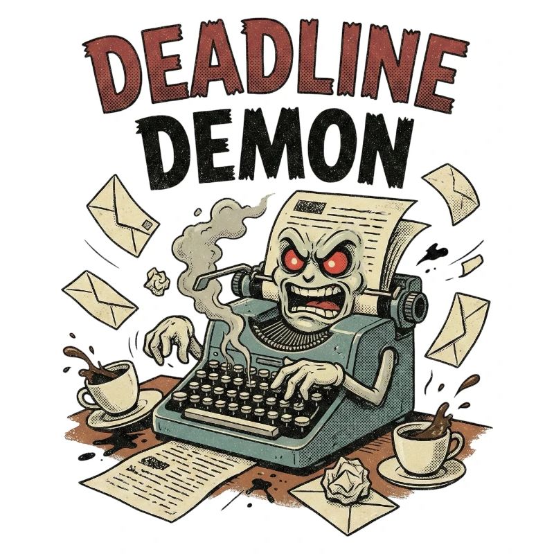 Deadline Demon – Angry Retro Typewriter