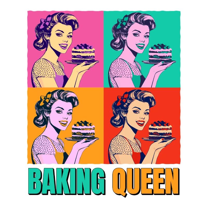 Baking Cake Baking Queen Baking Fairy Baker Pop Art