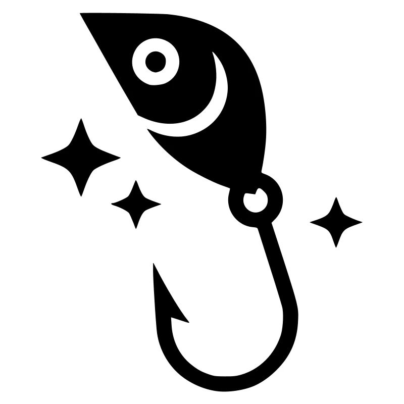 Fishing Lure Spoon Hook Luck Vector