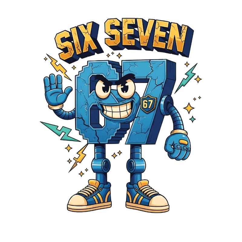 67 Six Seven Sixty-Seven Robot Comic Number