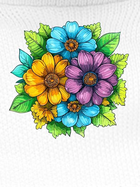 Lebendige Farbblumen Bouquet
