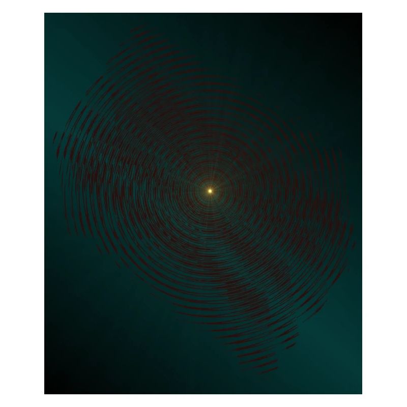 Spirale di lotta teal al centro