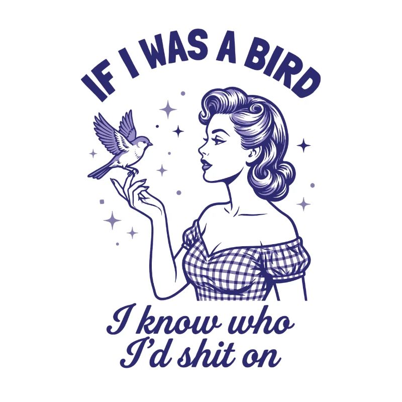 Echte Rache Vogel Retro Statement