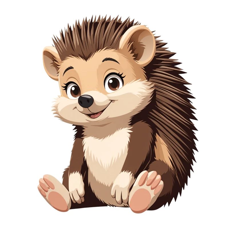 Illustration de hérisson câlin