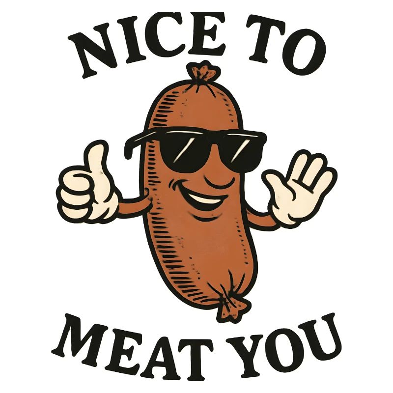 Gentil de te dévorer une saucisse de dessin animé