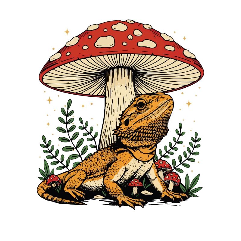 Bearded Dragon Mushroom Pogona Lover