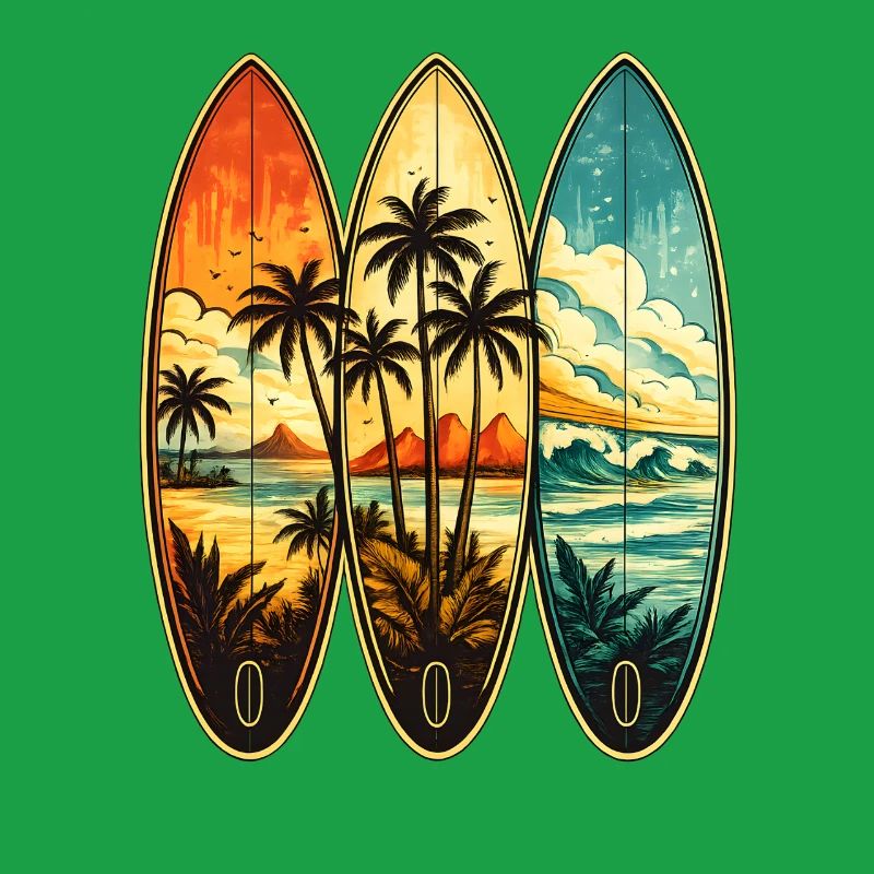 Tropical Surf Triptych