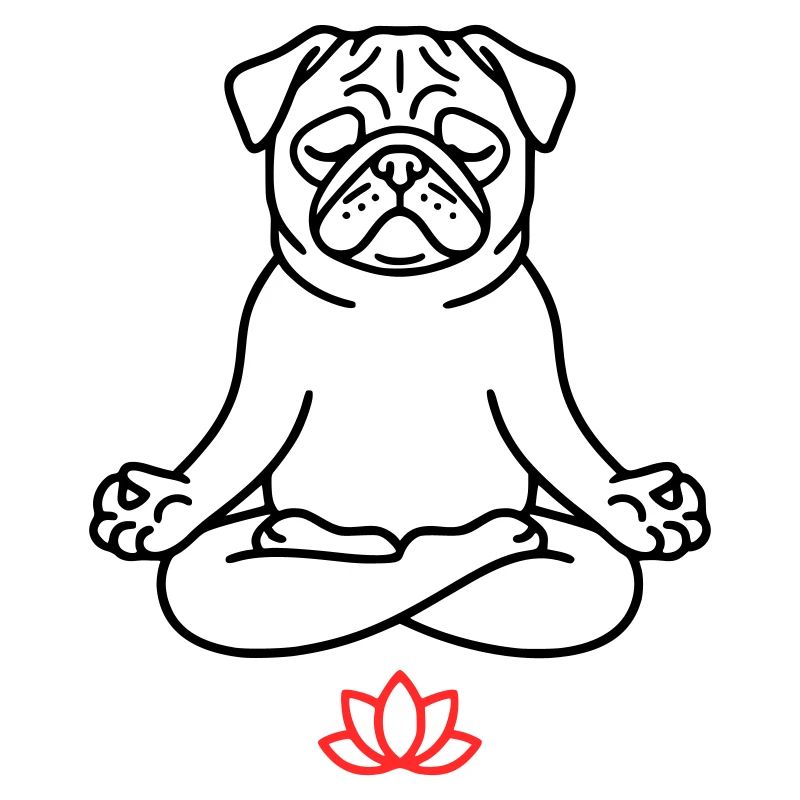 Pug Dog Zen Coloring Book