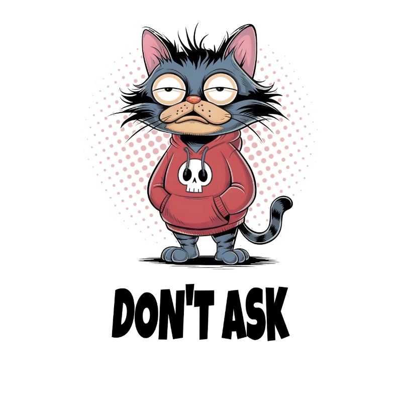 Don’t Ask Katze – Lustiger Katzen Spruch