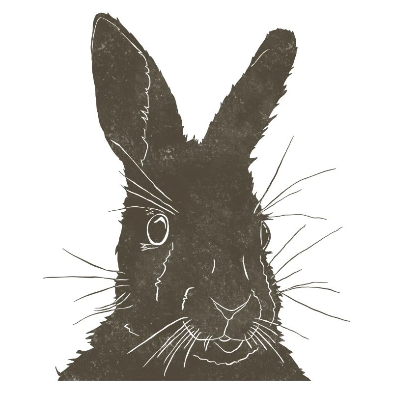 Silhouette de lapin Couleurs de la Terre