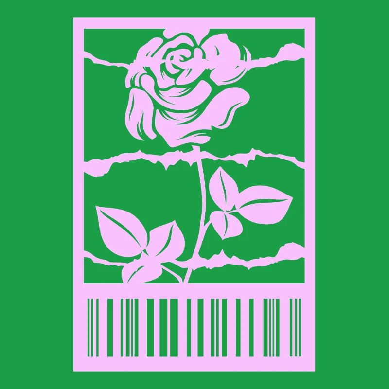 Gothic Rose Stacheldraht Strichcode Urban Style