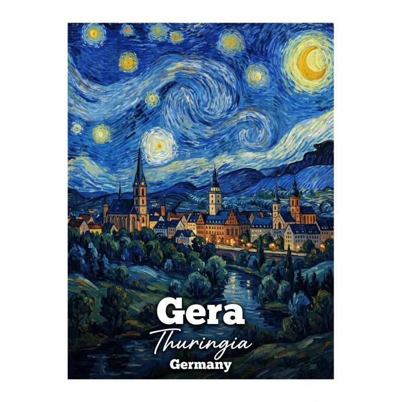 Gera Thuringia Germany Starry Night