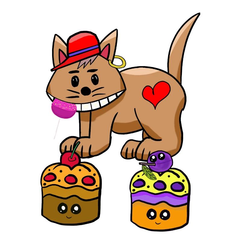 Cat Candy Snacking Muffin Lollipop