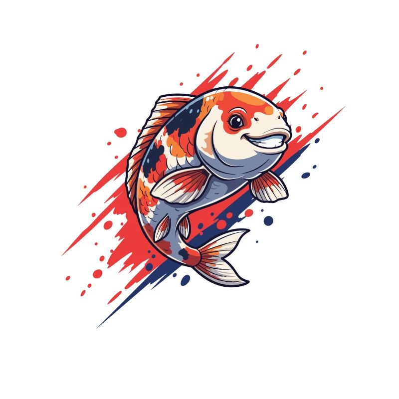 Koi-Splash Red Blue Style