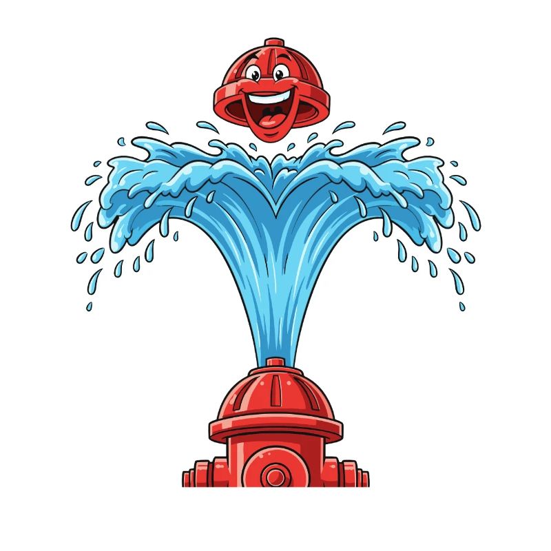 Heart bubbles from hydrant