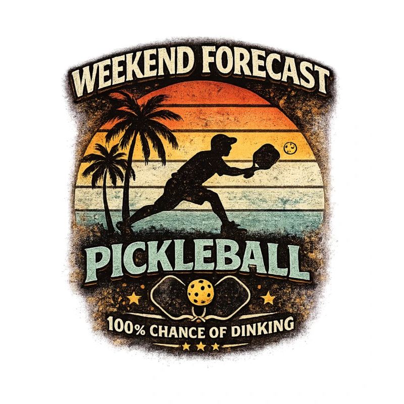 Weekend Forecast Pickleball funny saying