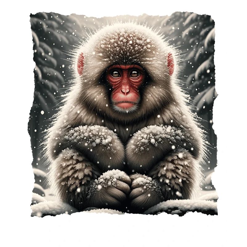 Schneeaffe Snow Monkey