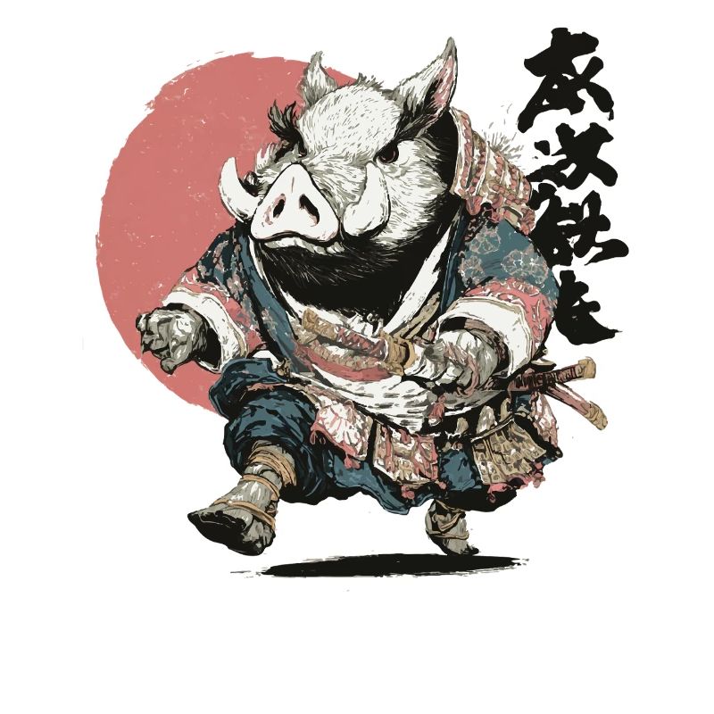 Boar Samurai in Ukiyo Armor