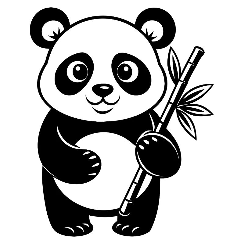 Panda mit Bambus