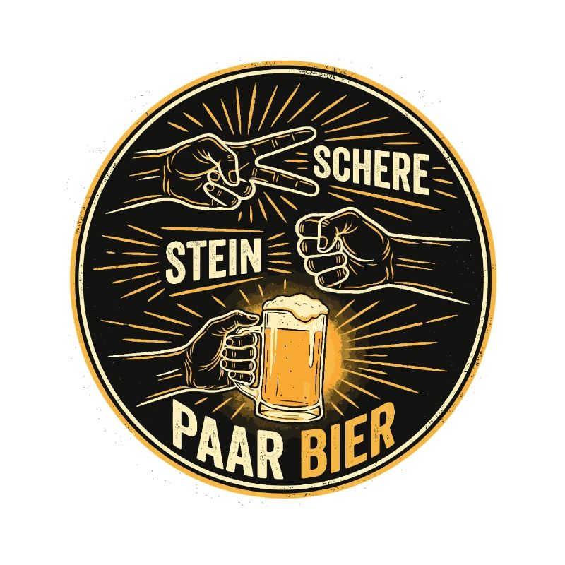 Schere Stein Bier German Beer Drinking Game 