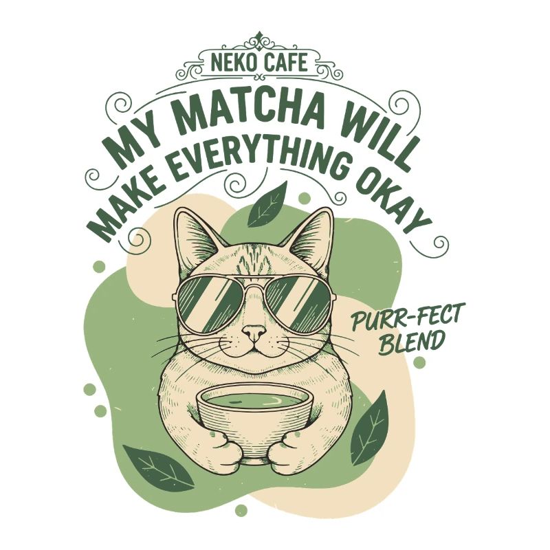 My Matcha Will Make Everything Okay Neko Cafe