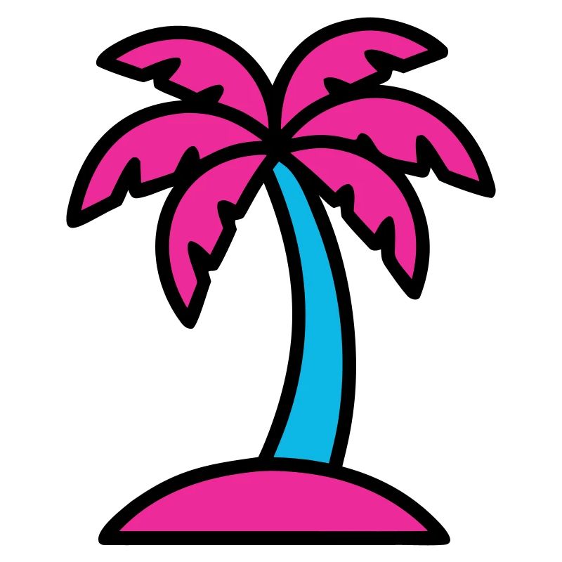 Neon Palm Tree 90s Vaporwave