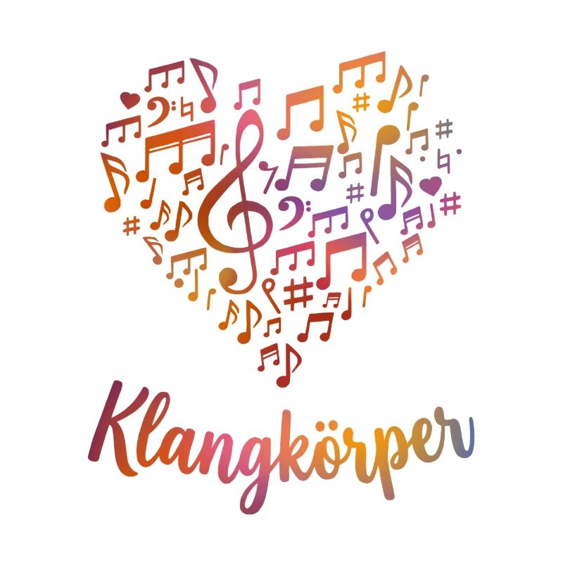 Klangkörper Chor Orchester Retro Herz