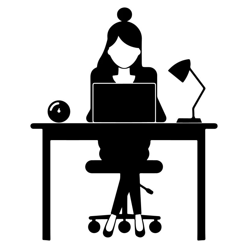 Frau Computer Job Büro