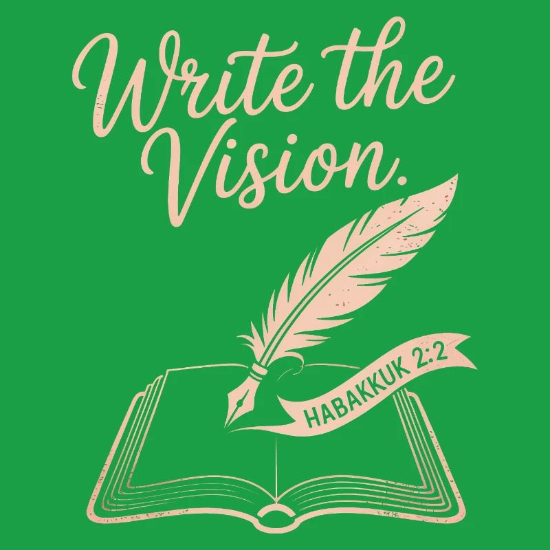 Write the Vision - Feather & Open Book