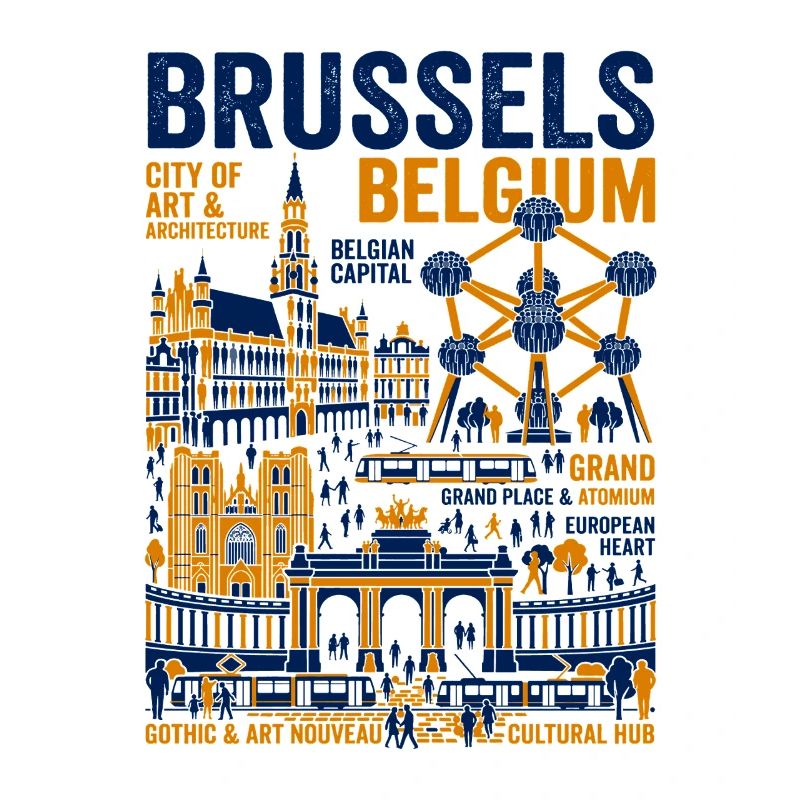 Monuments illustrés de Bruxelles Capitale belge