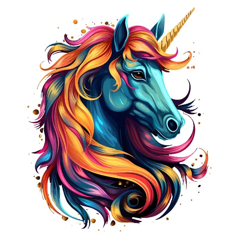 Regenbogen-Einhorn Kopfkunst