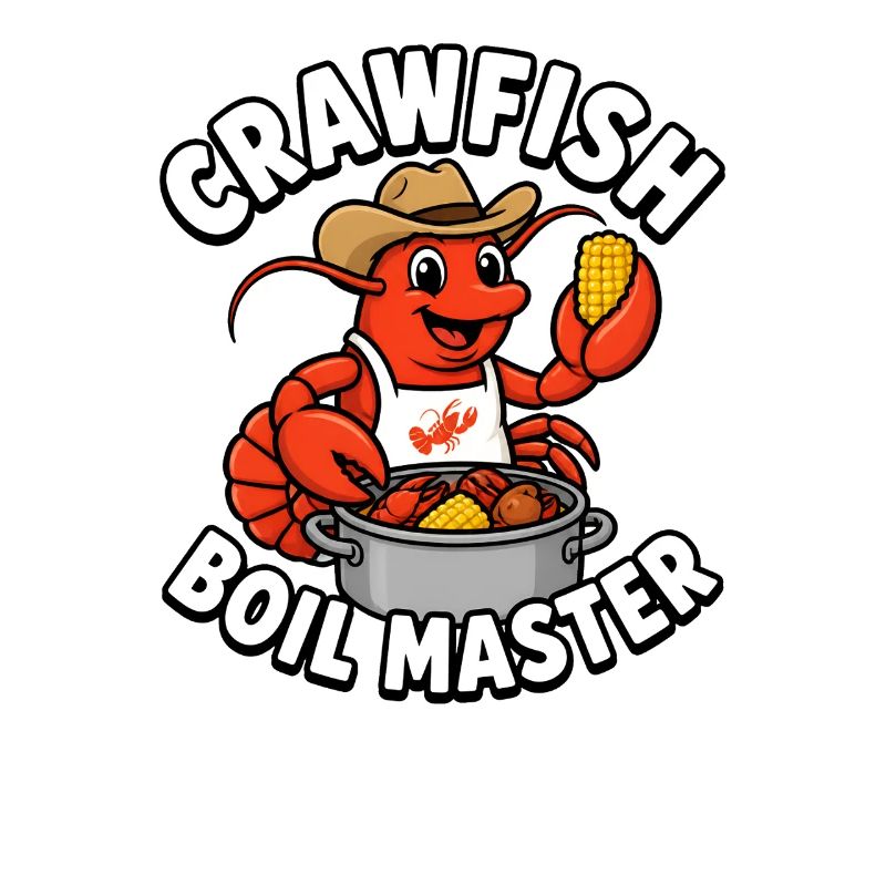 Crawfish Boil Master Funny Men Crawfish