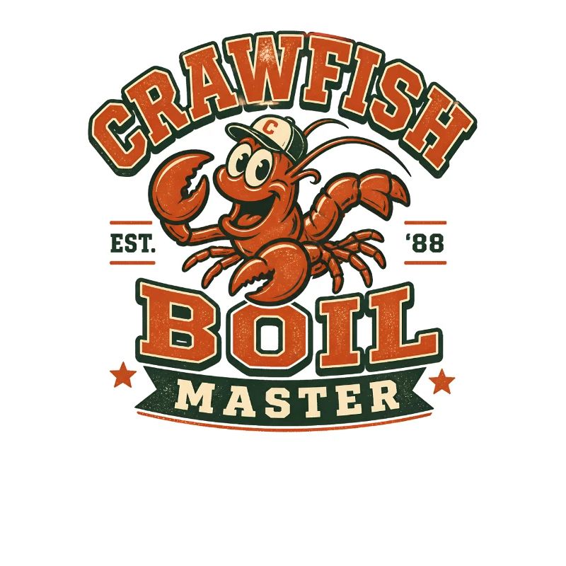 Crawfish Boil Master Funny Men Crawfish
