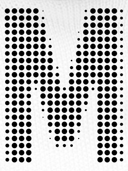 Buchstabe M – Punktmuster Initial Design