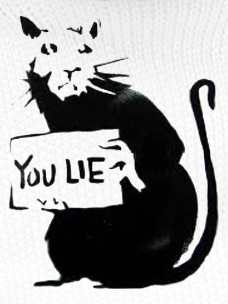 Ratte mit Schild