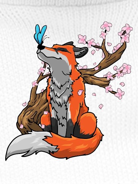 Fuchs Kirschblüten