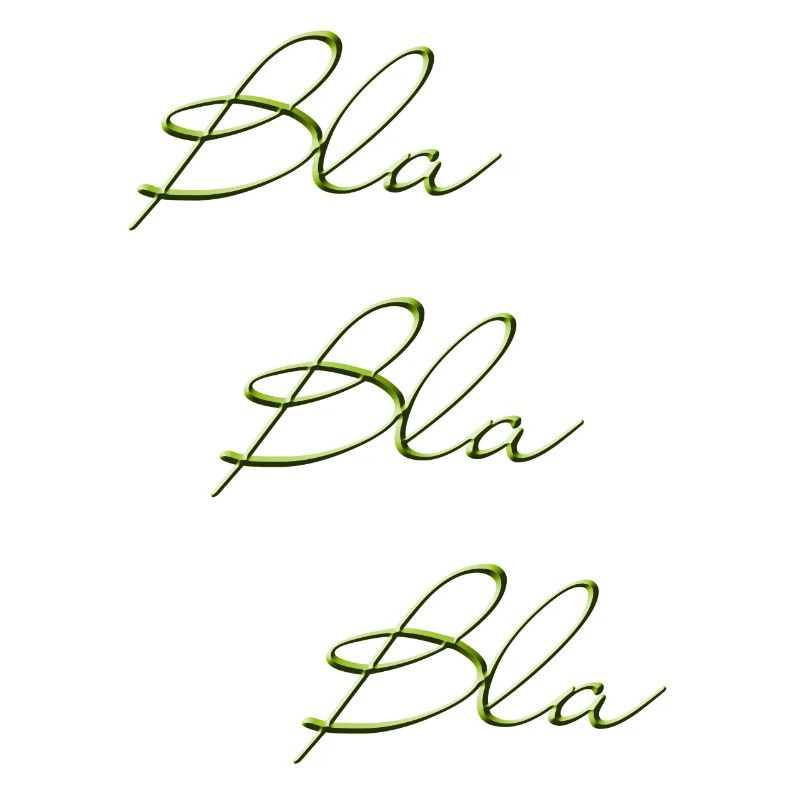 Bla Bla Triple Green Script