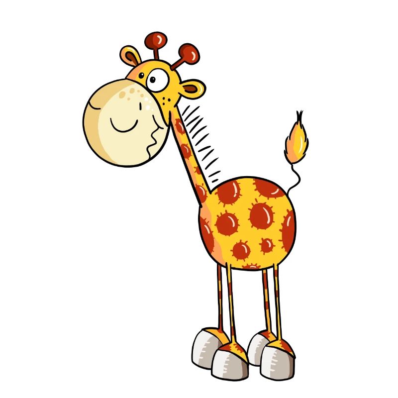 Drollige Giraffe - Giraffen - Comic - Fun