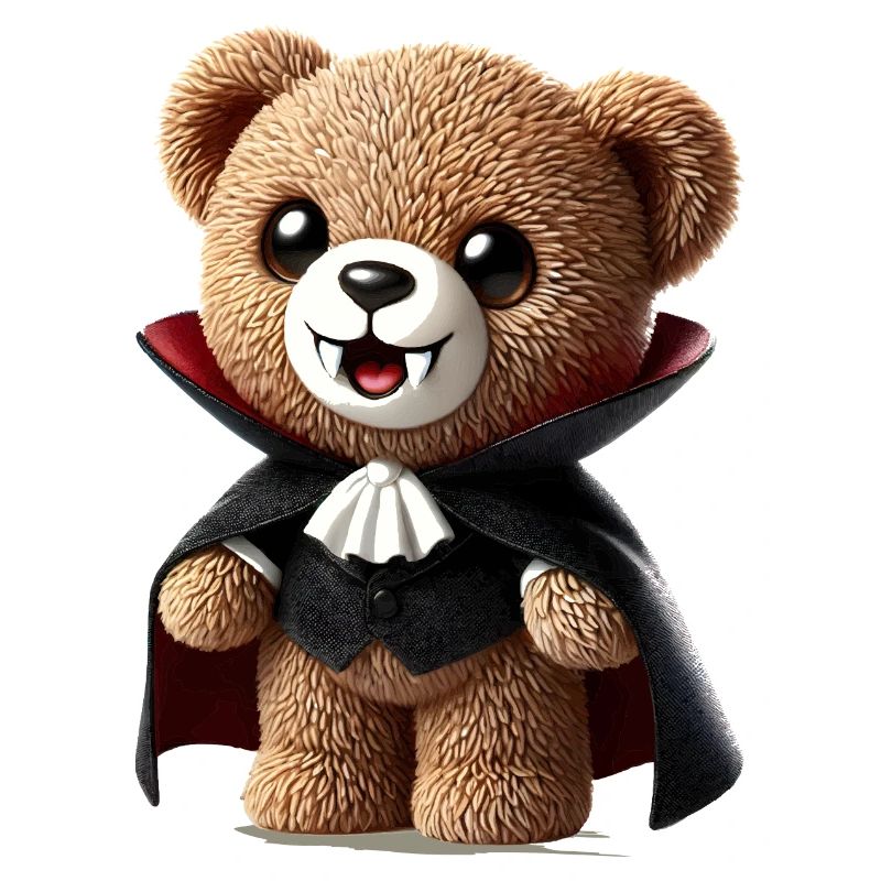 Cute Vampire Teddy Bear for Halloween Fun