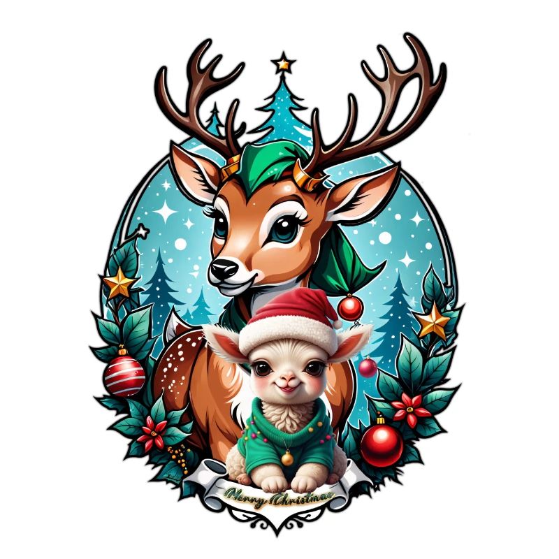 Illustration de Noël joyeuse et confortable