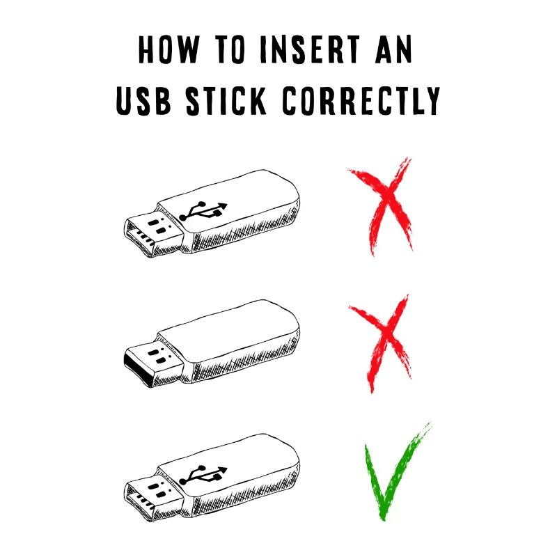 How to insert an usb stick correctly