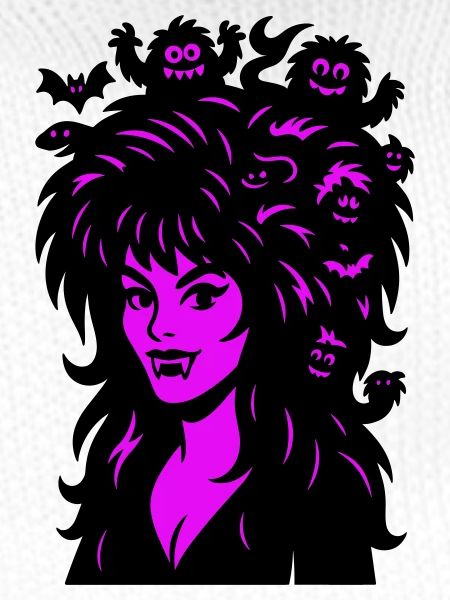 Vampire lady with superhair!