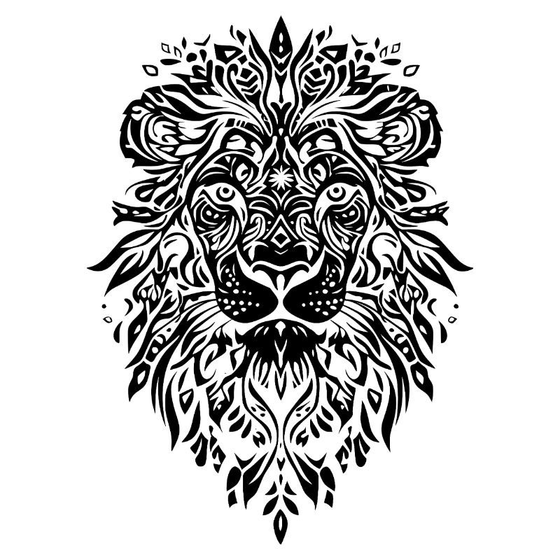 Löwe Mandala Gesicht