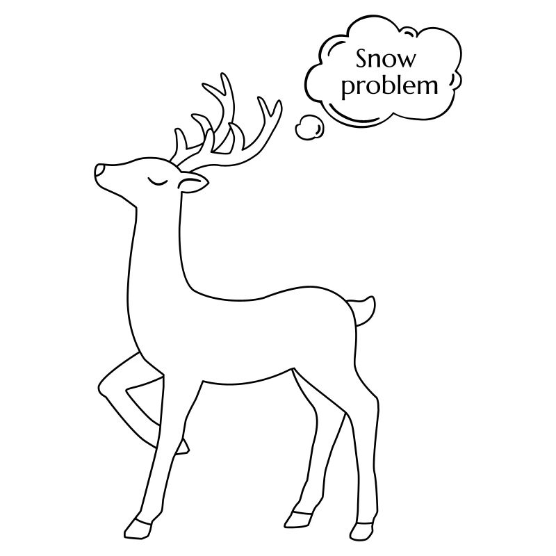 Eingesnappter Weihnachtshirsch